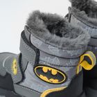Cool Club, Ghete de iarna pentru baieti, gri, imprimeu Batman