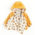 Cool Club, Hanorac cu gluga pentru baieti, cu nasturi, galben, imprimeu Winnie the Pooh