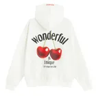 Cool Club, Hanorac cu gluga pentru fete, cu fermoar, calduros, alb