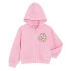 Cool Club, Hanorac cu gluga pentru fete, cu fermoar, roz, imprimeu SmileWorld
