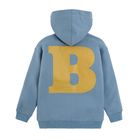 Cool Club, Hanorac oversize cu gluga si fermoar pentru baieti, albastru, litera B