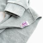 Cool Club, Hanorac pentru fete, crop top oversize, gri, imprimeu Care Bears