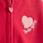 Cool Club, Hanorac pentru fete, cu fermoar, rosu, imprimeu Hello Kitty