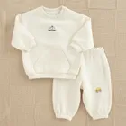 Cool Club, Pantaloni trening pentru baieti, baggy, caldurosi, ecru