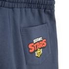 Cool Club, Pantaloni trening pentru baieti, oversize, albastru, imprimeu Brawl Starss