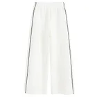 Cool Club, Pantaloni trening pentru fete, wide leg, alb