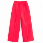 Cool Club, Pantaloni trening pentru fete, wide leg, rosu