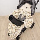 Cool Club, Patura de infasat cu gluga pentru scaun auto, bej deschis, imprimeu animalute
