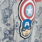 Cool Club, Pijama-salopeta pentru baieti, gri, imprimeu Marvel Super Heroes