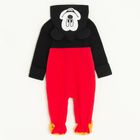 Cool Club, Pijama tip salopeta pentru baieti cu gluga, mix, imprimeu Mickey Mouse