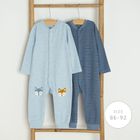 Cool Club, Pijama tip salopeta pentru bebelusi, albastru, set, 2 buc.