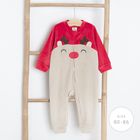 Cool Club, Pijama tip salopeta pentru bebelusi, rosu-bej