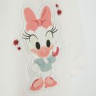 Cool Club, Pijama tip salopeta pentru fete, ecru, imprimeu Disney