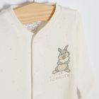 Cool Club, Pijama tip salopeta pentru fete, ecru, roz, imprimeu Bambi, set 3 buc.