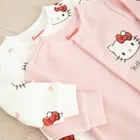 Cool Club, Pijama tip salopeta pentru fete, mix, imprimeu Hello Kitty, set, 2 buc.