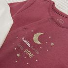 Cool Club, Pijama tip salopeta pentru fete, violet, ecru, set 2 buc.