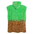 Cool Club, Prosop tip poncho cu gluga pentru baieti, verde
