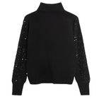 Cool Club, Pulover cu guler inalt pentru fete, negru