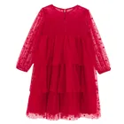 Cool Club, Rochie cu maneca lunga pentru fete, rosu