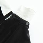 Cool Club, Rochie cu maneca lunga pentru fete, velur, negru