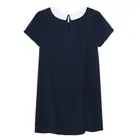 Cool Club, Rochie cu maneca scurta pentru fete, bleumarin, cu guler