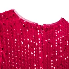 Cool Club, Rochie cu maneca scurta pentru fete, velur, rosu