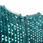 Cool Club, Rochie cu maneca scurta pentru fete, velur, verde