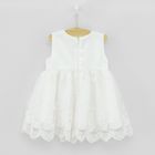 Cool Club, Rochie fara maneci pentru fete, alb, imprimeu flori