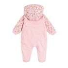 Cool Club, Salopeta cu gluga din bumbac organic pentru fete, culoare roz, imprimeu Snoopy