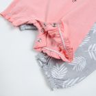 Cool Club, Salopeta rompers pentru fete, gri, roz, set, 2 buc.