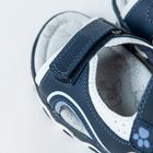 Cool Club, Sandale pentru baieti, parfumati, bleumarin, brant din piele, imprimeu Paw Patrol