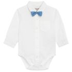 Cool Club, Set pentru baieti, Body-camasa cu maneca lunga, Vesta, Papion pentru baieti, Pantaloni, Bretele, alb-bleumarin