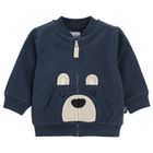 Cool Club, Set pentru baieti, Hanorac cu fermoar, Bluza cu maneca lunga, Pantaloni trening, ecru, albastru