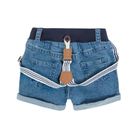 Cool Club, Set pentru baieti, tricou si pantaloni scurti de blugi, cu bretele, mix de culori, imprimeu Roarsome