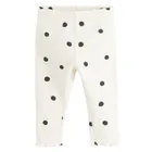 Cool Club, Set pentru fete, Bluza cu maneca lunga, Colanti, din tricot striat, ecru