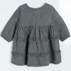 Cool Club, Set pentru fete, Rochie cu maneca lunga, Dresuri, negru-grafit, galben