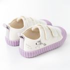 Cool Club, Tenisi pentru fete, bej-mov, imprimeu unicorn, talpa Barefoot