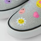 Cool Club, Tenisi tip slip on pentru fete, argintiu