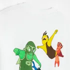 Cool Club, Tricou pentru baieti, alb, imprimeu Gang Beasts