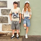 Cool Club, Tricou pentru fete, crop top, alb