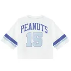 Cool Club, Tricou pentru fete, crop top, alb, Peanuts
