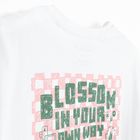 Cool Club, Tricou pentru fete, oversize, alb, imprimeu Minecraft