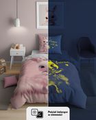 Fluo, set de lenjerie de pat pentru tineri, 140-200 cm + 70-80 cm, Rabbit