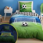 Fotball, set lenjerie de pat single, fluo, 160-200 cm