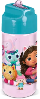 Gabby's Dollhouse, sticla de apa cu pai, 430 ml