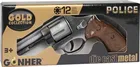 Gonher, Pistol metalic de politie cu 12 cartuse, Gold Collection