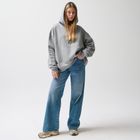 Hanorac gri cu croiala oversize NOWEAR