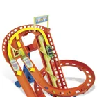 Hot Wheels City, Roller Coaster Rally, set de joaca cu 5 masini + set Corkscrew Jump Champion GRATUIT, set promotional