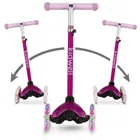 Kidwell, Uno, trotineta cu 3 roti LED, roz