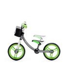 Kinderkraft, 2Way Next, bicicleta fara pedale cu accesorii, verde-gri